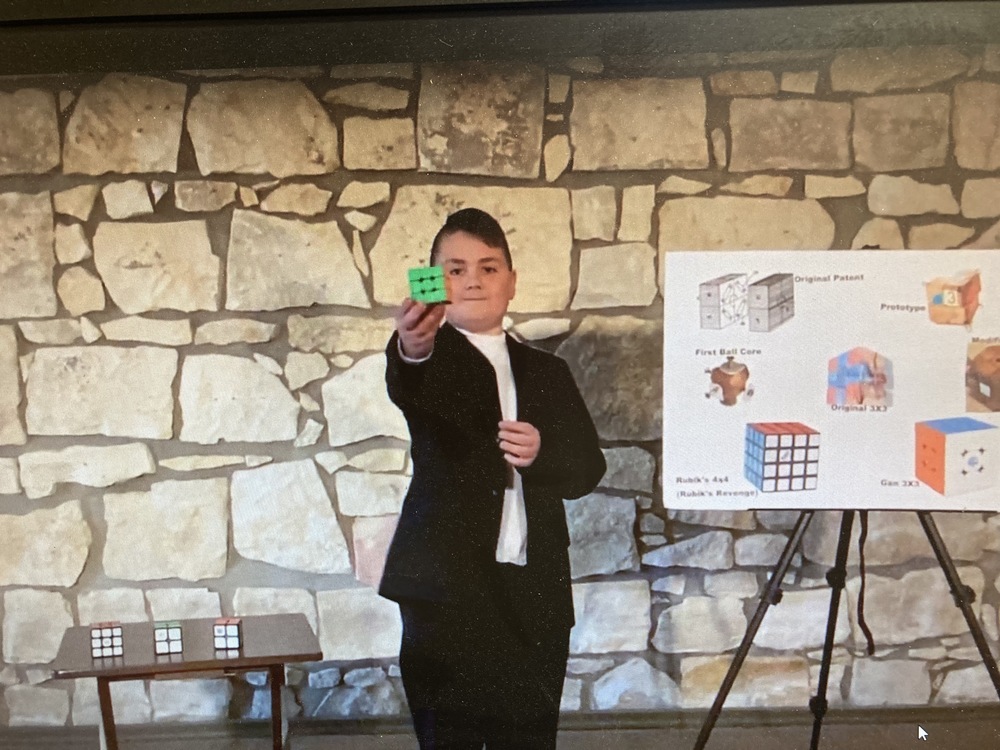 Jack Stoeklein portrays Erno Rubik