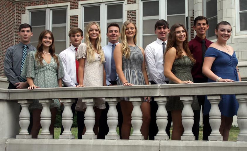 TMP-M Homecoming Candidates Pose in Front of School
