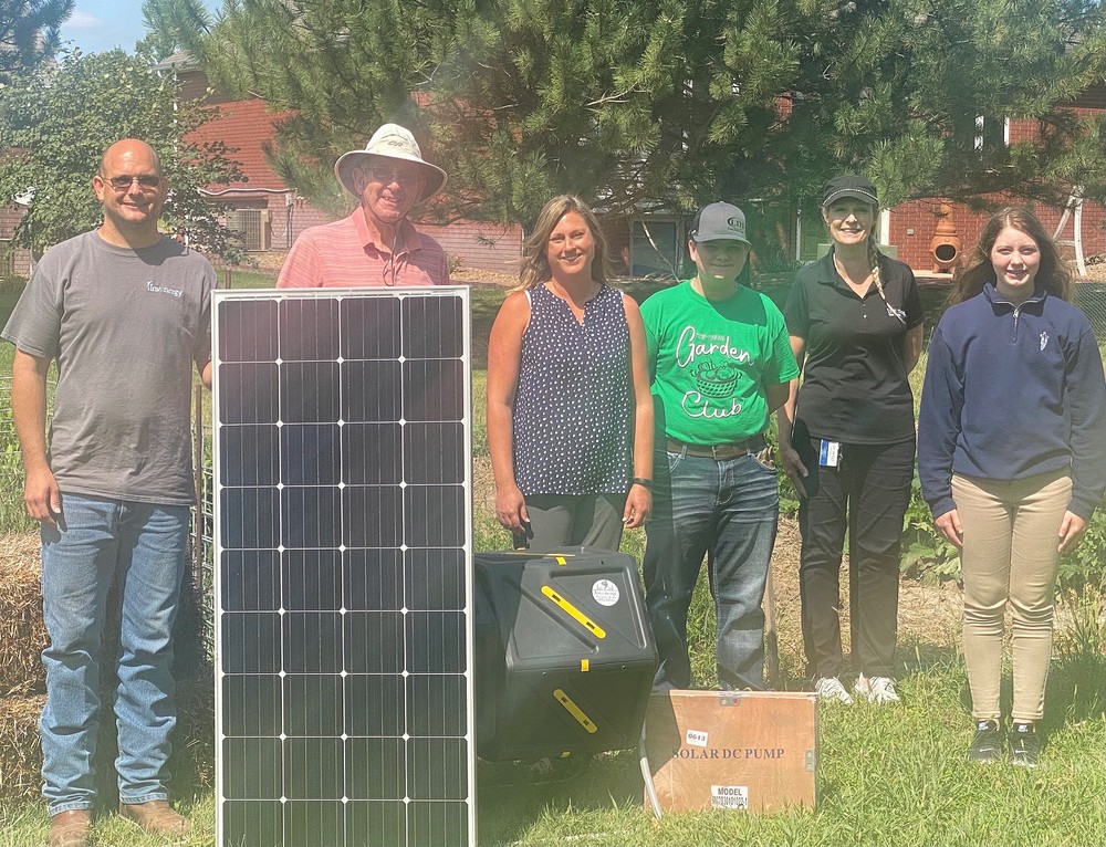 Solar pump donated by Invenergy