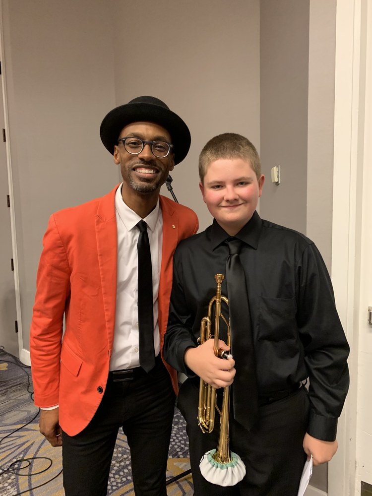 Preston with Conductor Mickey Smith, Jr.