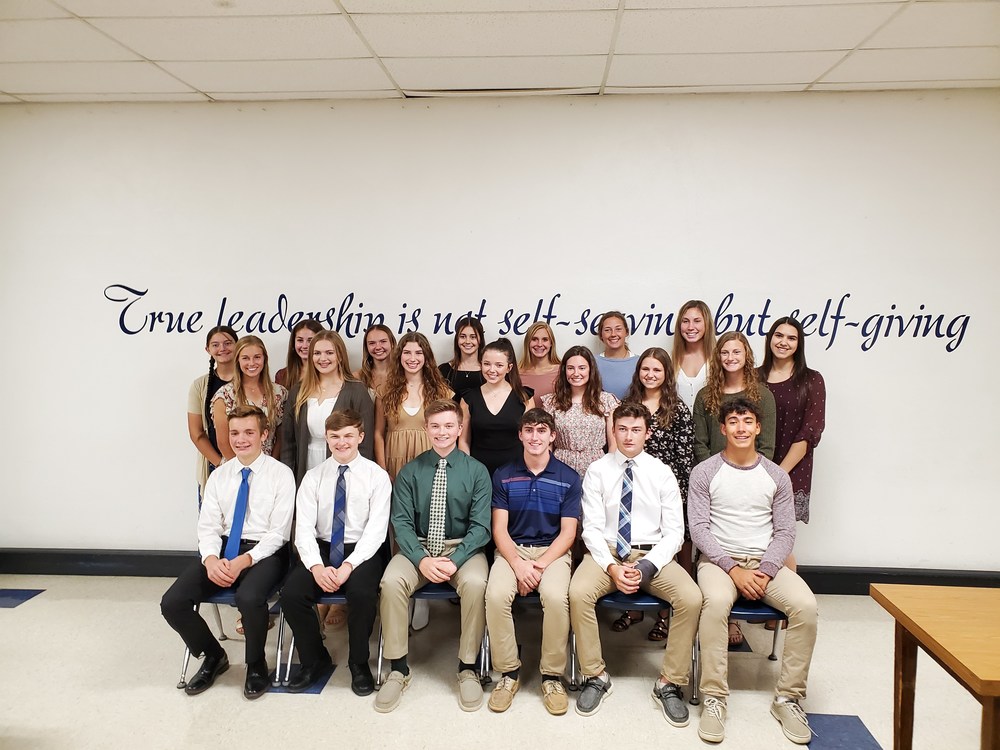 New NHS members after their induction ceremony