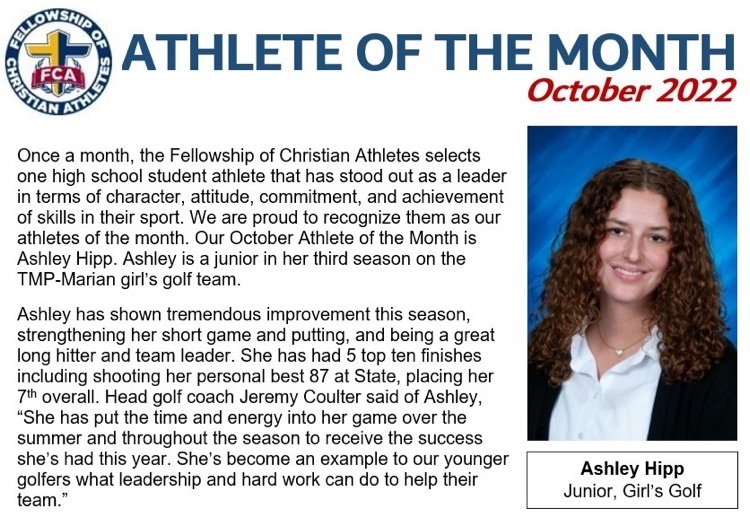 FCA October Athlete of the Month
