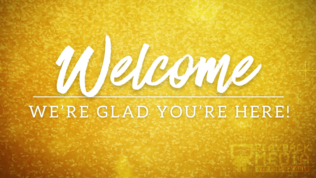Welcome Script with Yellow Background