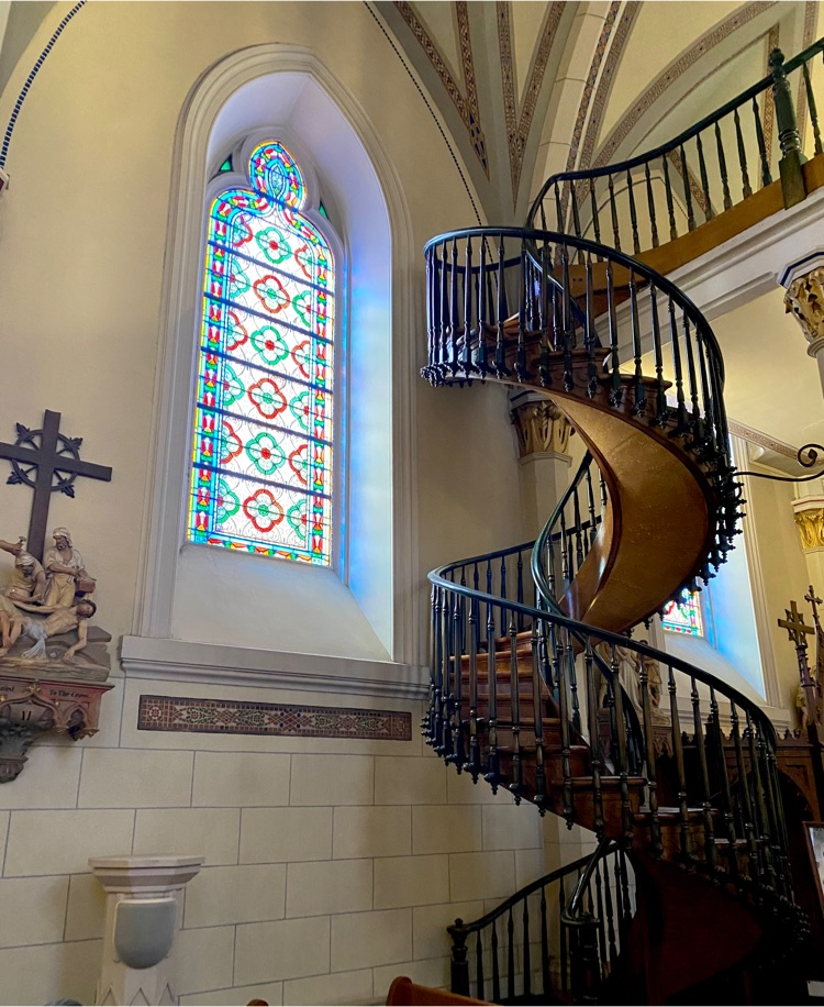 The winding staircase of the Loretto Chapel